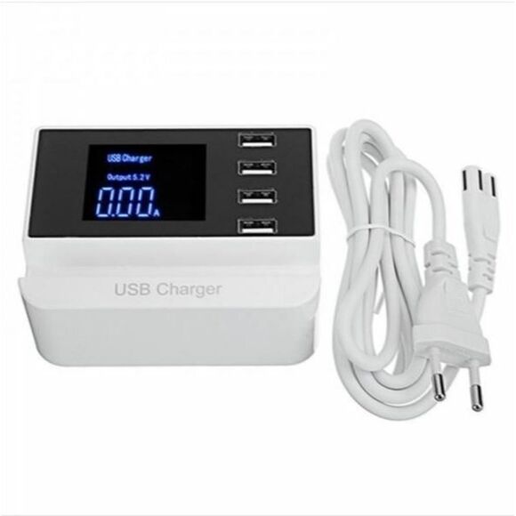 Tobo 4 USB Port Adapter LCD Display with 4 USB Port 18W 3.5AMP Universal Charger - Picture 2 of 5